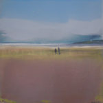 Pascale et Graam, mer du nord (commande), peinture à l'huile sur bois, 140/140, 2008